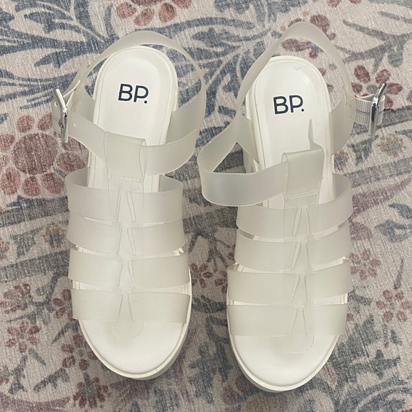 BP Women's Clear Strappy Jelly Sandals - Picture 1 of 4